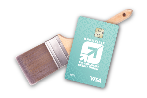 Paintbrush under KTVAECU HELOC card