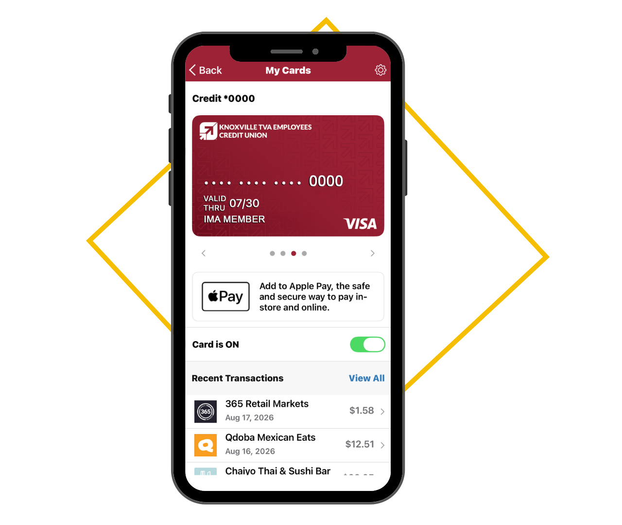 Card Controls with KTVAECU Credit Card