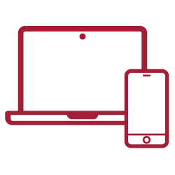 desktop computer and mobile phone illustration