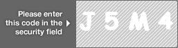 captcha code for visual authentication  letter J number 5 letter M number 4