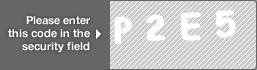 captcha code for visual authentication  letter P number 2 letter E number 5