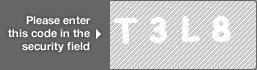 captcha code for visual authentication  letter T number 3 letter L number 8