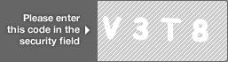 captcha code for visual authentication  letter V number 3 letter T number 8