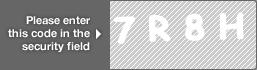captcha code for visual authentication  number 7 letter R number 8 letter H