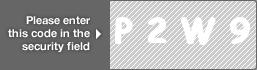captcha code for visual authentication  letter P number 2 letter W number 9