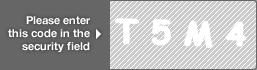 captcha code for visual authentication  letter T number 5 letter M number 4