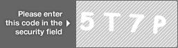 captcha code for visual authentication  number 5 letter T number 7 letter P