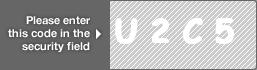 captcha code for visual authentication  letter U number 2 letter C number 5