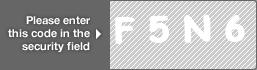 captcha code for visual authentication  letter F number 5 letter N number 6