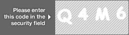 captcha code for visual authentication  letter Q number 4 letter M number 6