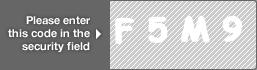 captcha code for visual authentication  letter F number 5 letter M number 9
