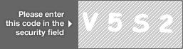 captcha code for visual authentication  letter V number 5 letter S number 2