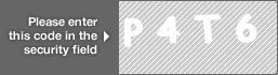 captcha code for visual authentication  letter P number 4 letter T number 6