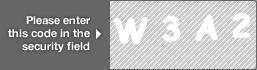 captcha code for visual authentication  letter W number 3 letter A number 2