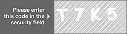 captcha code for visual authentication  letter T number 7 letter K number 5
