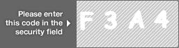 captcha code for visual authentication  letter F number 3 letter A number 4