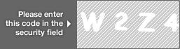 captcha code for visual authentication  letter W number 2 letter Z number 4