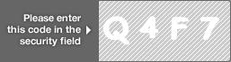 captcha code for visual authentication  letter Q number 4 letter F number 7