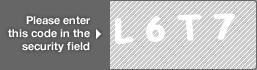 captcha code for visual authentication  letter L number 6 letter T number 7