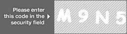 captcha code for visual authentication  letter M number 9 letter N number 5