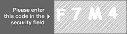 captcha code for visual authentication  letter F number 7 letter M number 4