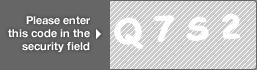 captcha code for visual authentication  letter Q number 7 letter S number 2
