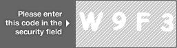 captcha code for visual authentication  letter W number 9 letter F number 3