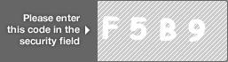 captcha code for visual authentication  letter F number 5 letter B number 9