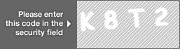 captcha code for visual authentication  letter K number 8 letter T number 2