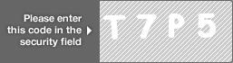 captcha code for visual authentication  letter T number 7 letter P number 5