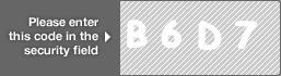 captcha code for visual authentication  letter B number 6 letter D number 7
