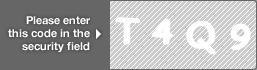 captcha code for visual authentication  letter T number 4 letter Q number 9