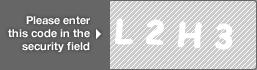 captcha code for visual authentication  letter L number 2 letter H number 3