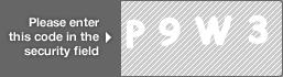 captcha code for visual authentication  letter P number 9 letter W number 3