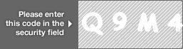 captcha code for visual authentication  letter Q number 9 letter M number 4