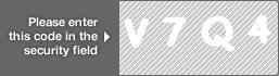 captcha code for visual authentication  letter V number 7 letter Q number 4