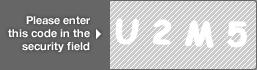 captcha code for visual authentication  letter U number 2 letter M number 5