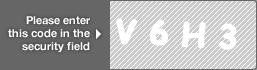 captcha code for visual authentication  letter V number 6 letter H number 3