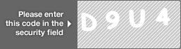 captcha code for visual authentication  letter D number 9 letter U number 4