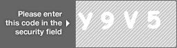 captcha code for visual authentication  letter Y number 9 letter V number 5