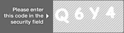 captcha code for visual authentication  letter Q number 6 letter Y number 4