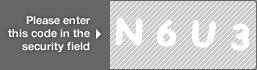 captcha code for visual authentication  letter N number 6 letter U number 3