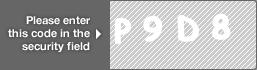 captcha code for visual authentication  letter P number 9 letter D number 8