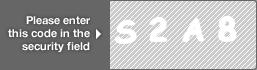 captcha code for visual authentication  letter S number 2 letter A number 8