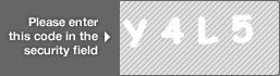captcha code for visual authentication  letter Y number 4 letter L number 5