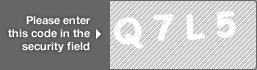 captcha code for visual authentication  letter Q number 7 letter L number 5