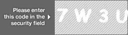 captcha code for visual authentication  number 7 letter W number 3 letter U