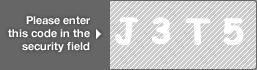 captcha code for visual authentication  letter J number 3 letter T number 5