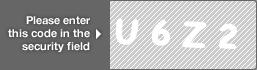 captcha code for visual authentication  letter U number 6 letter Z number 2