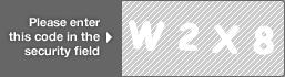 captcha code for visual authentication  letter W number 2 letter X number 8